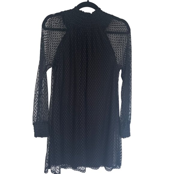 2/$30 Ella Moss XS Black Mini Textured Long Sleeve Dress - Picture 3 of 15